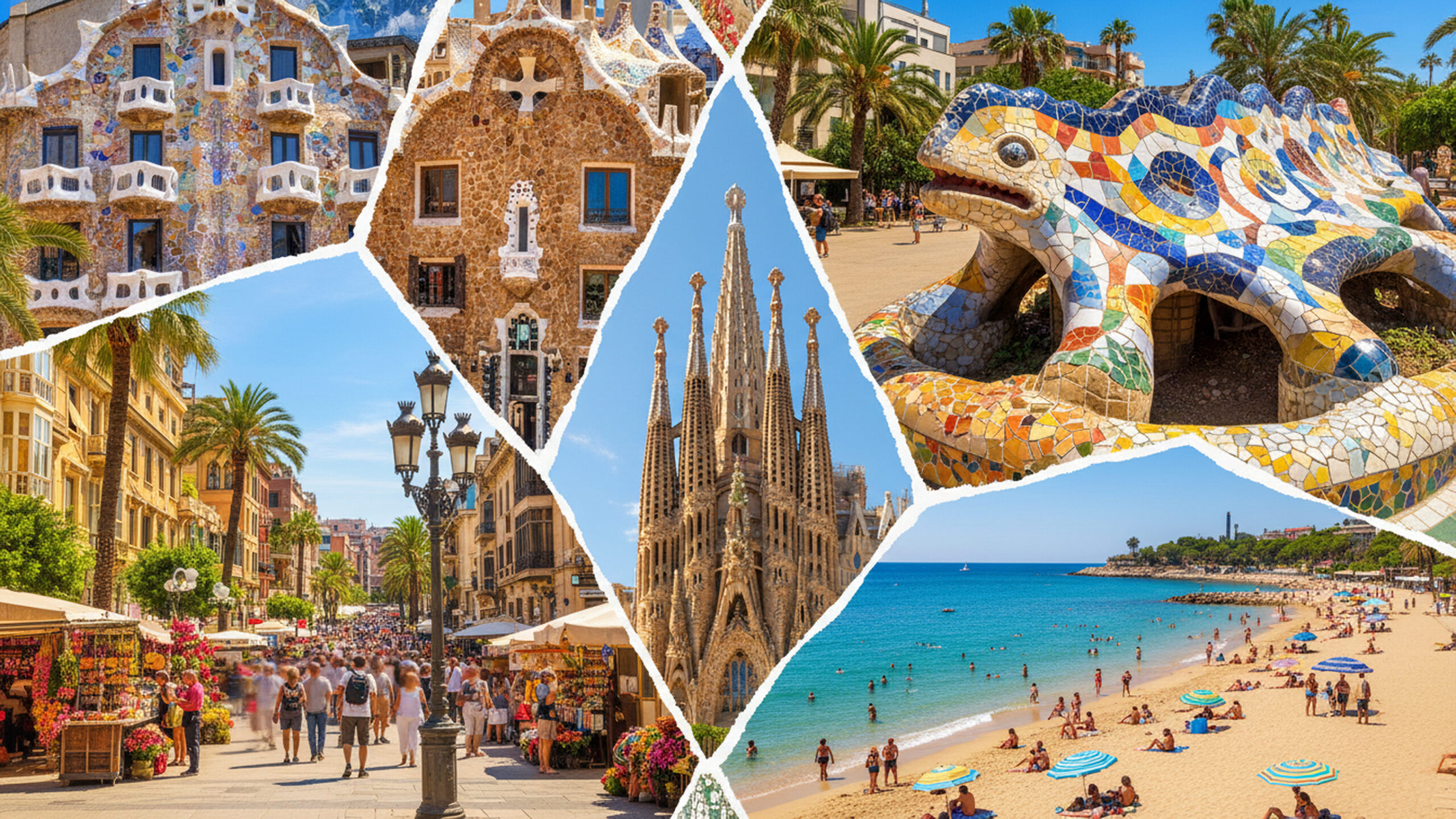 najważniejsze atrakcje Barcelony Park Guell La Rambla Barceloneta